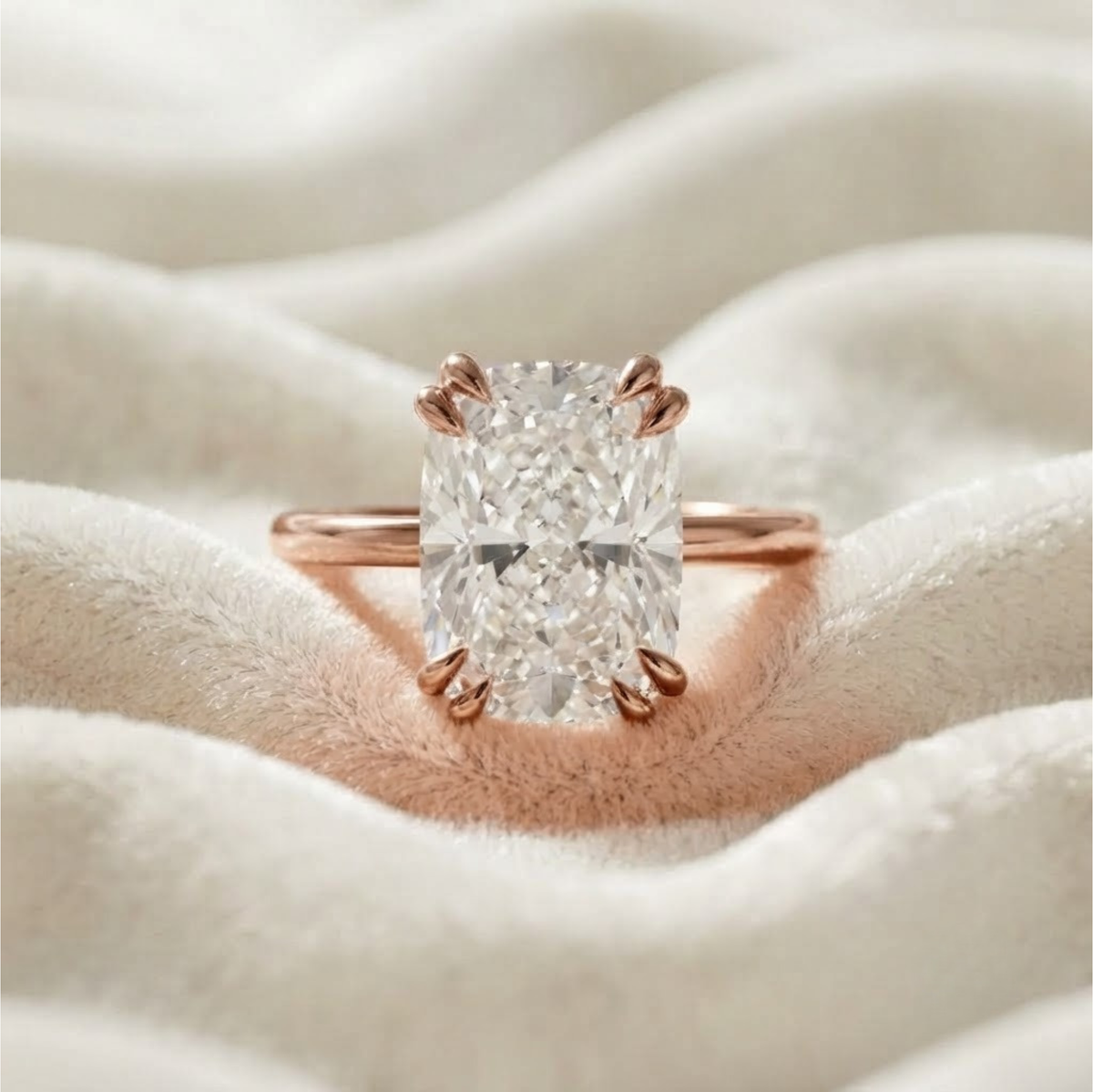4 Carat Cushion  Engagement Ring
