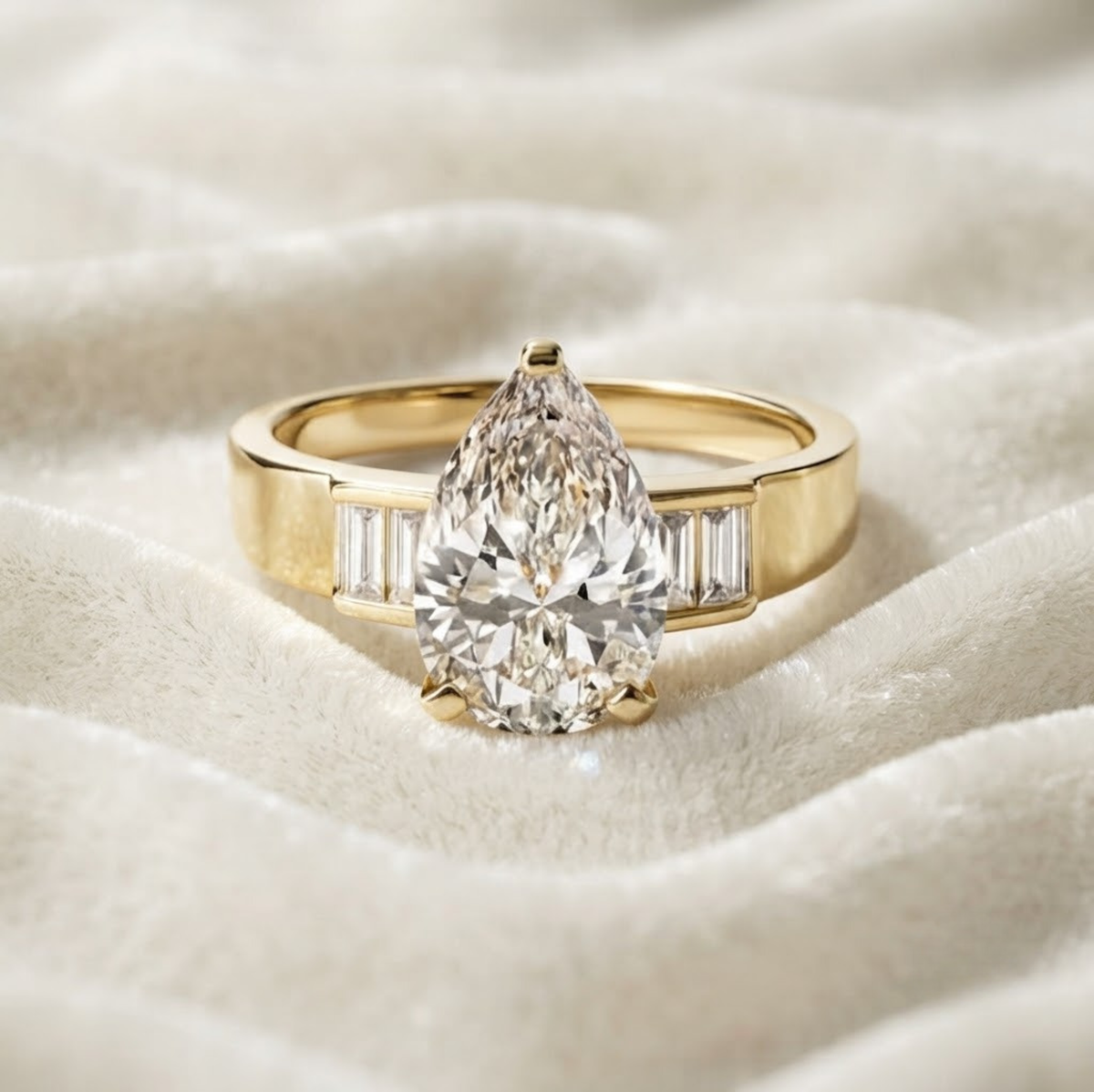 Pear Shape Diamond Engagement Ring