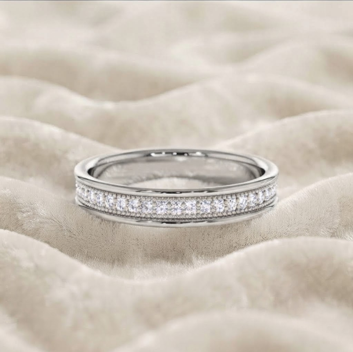 Round Cut Lab Grown Diamond Wedding Ring