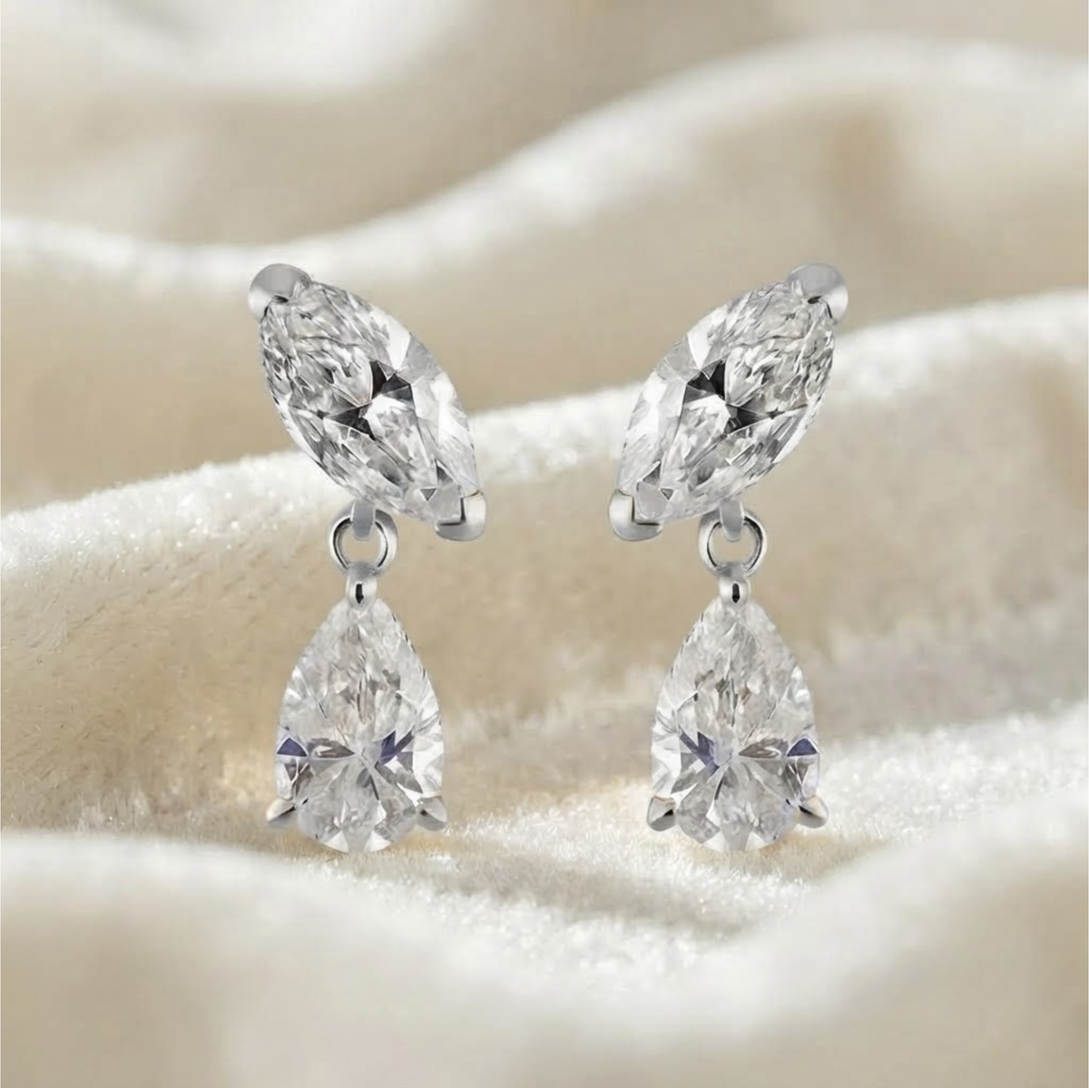 Pear Shape Dangling Earrings