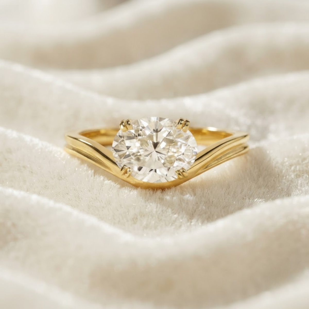 Oval Lab Grown Diamond Engagement Ring