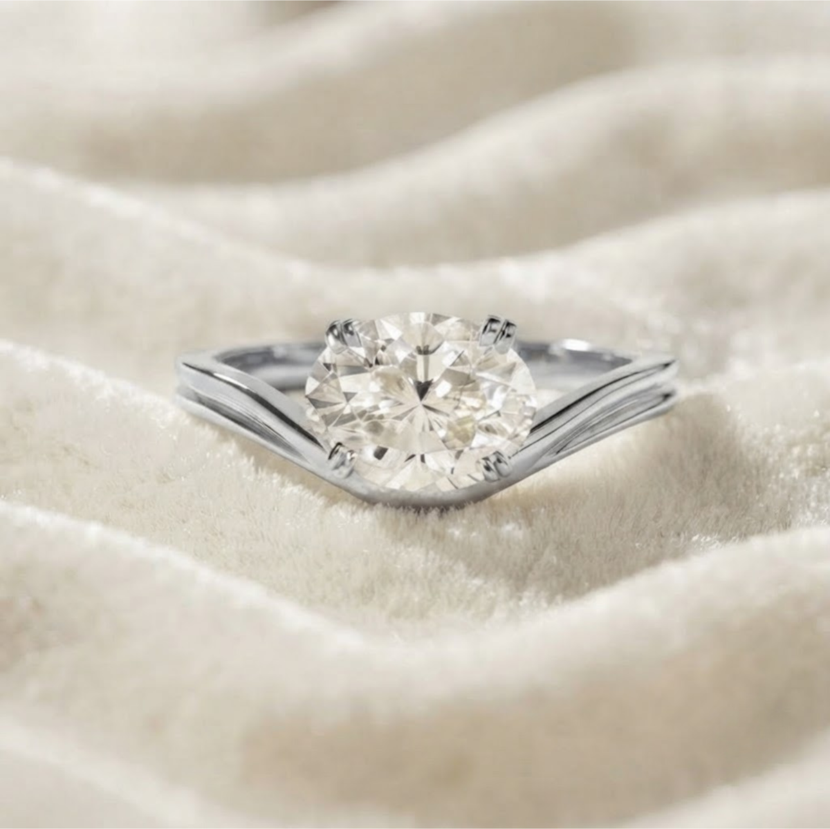 Oval Lab Grown Diamond Engagement Ring