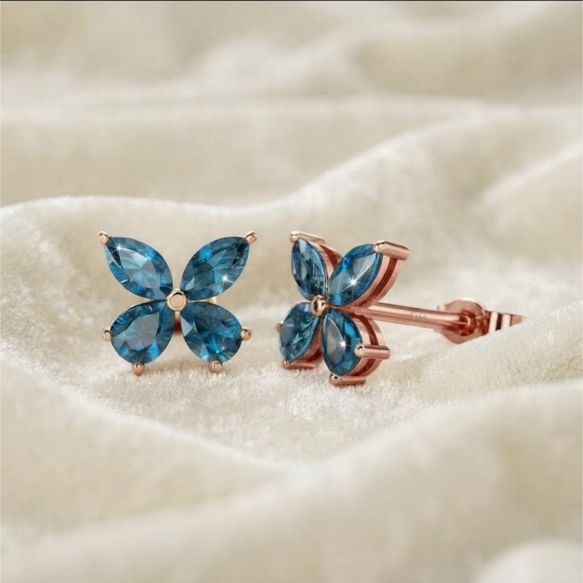 Birthstone Butterfly Dainty Earrings
