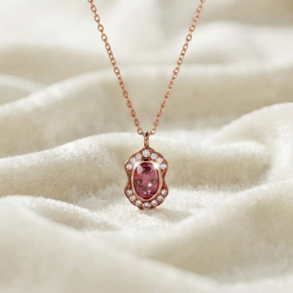 Gold Ruby Pendant,