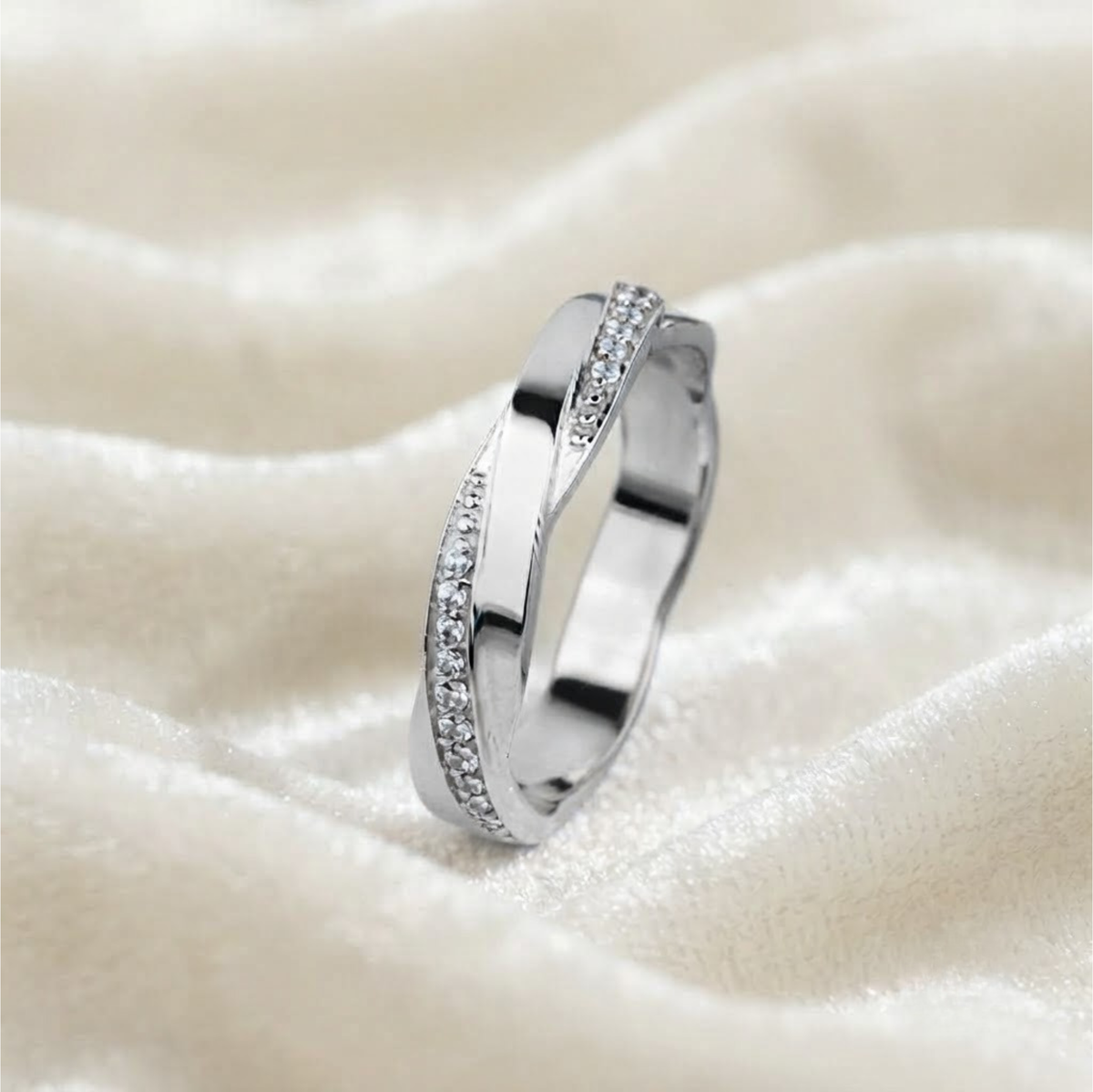 14K Gold Ehering für Paare mit Diamanten zum Hochzeitstag
