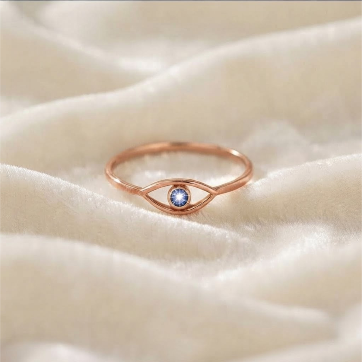 Evil Eye Ring | Dainty Sapphire Evil Eye Jewelry.