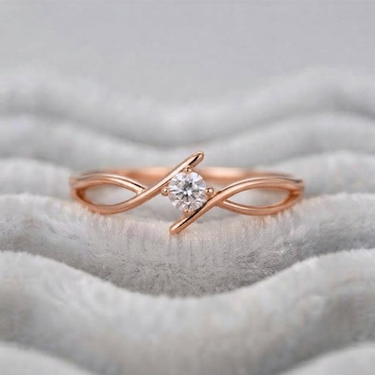 Celtic Style Solitaire Lab Diamond Engagement Ring