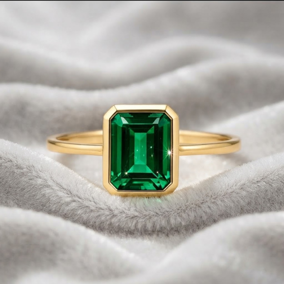 Vintage Emerald Engagement Ring