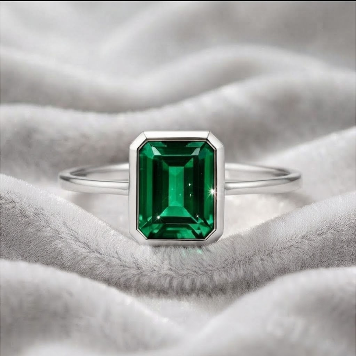 Vintage Emerald Engagement Ring