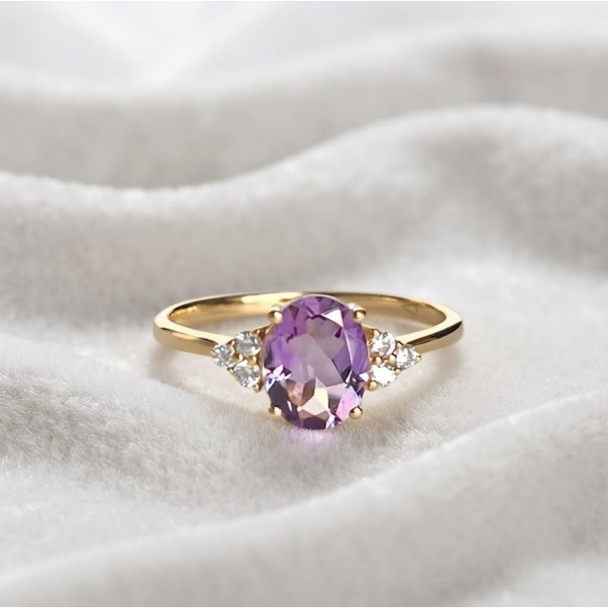 Fleur Purple Amethyst Women Ring