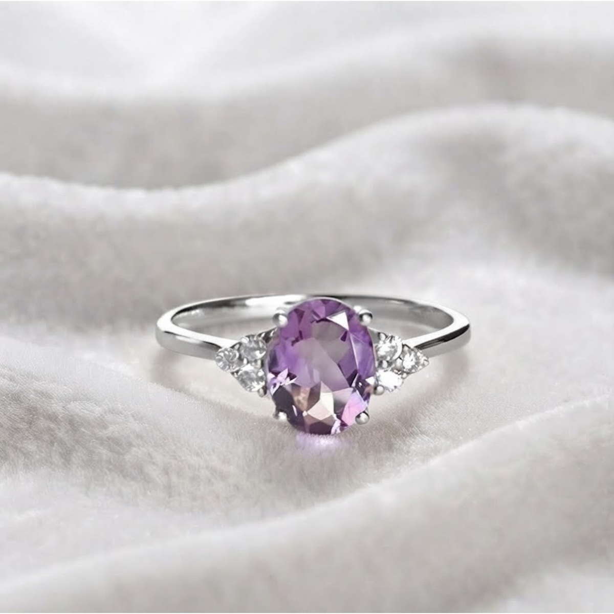 Fleur Purple Amethyst Women Ring