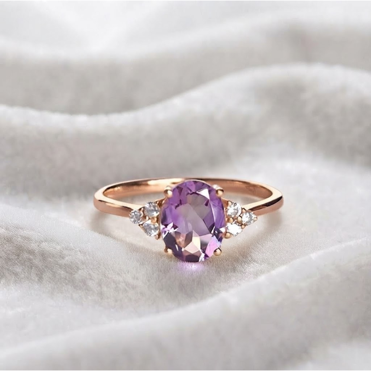 Fleur Purple Amethyst Women Ring