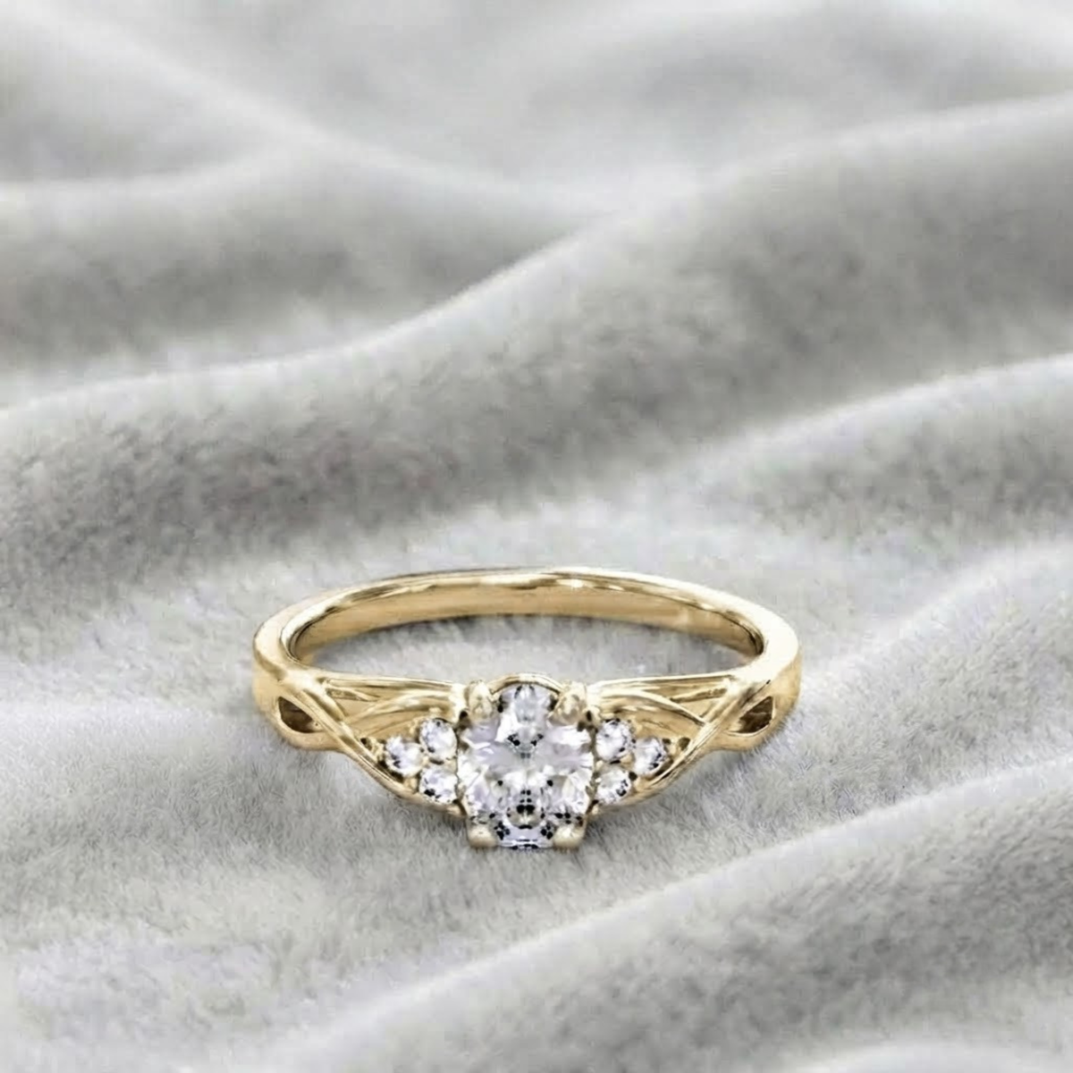 Braided Band Lab Grown Diamond Engagement Ring