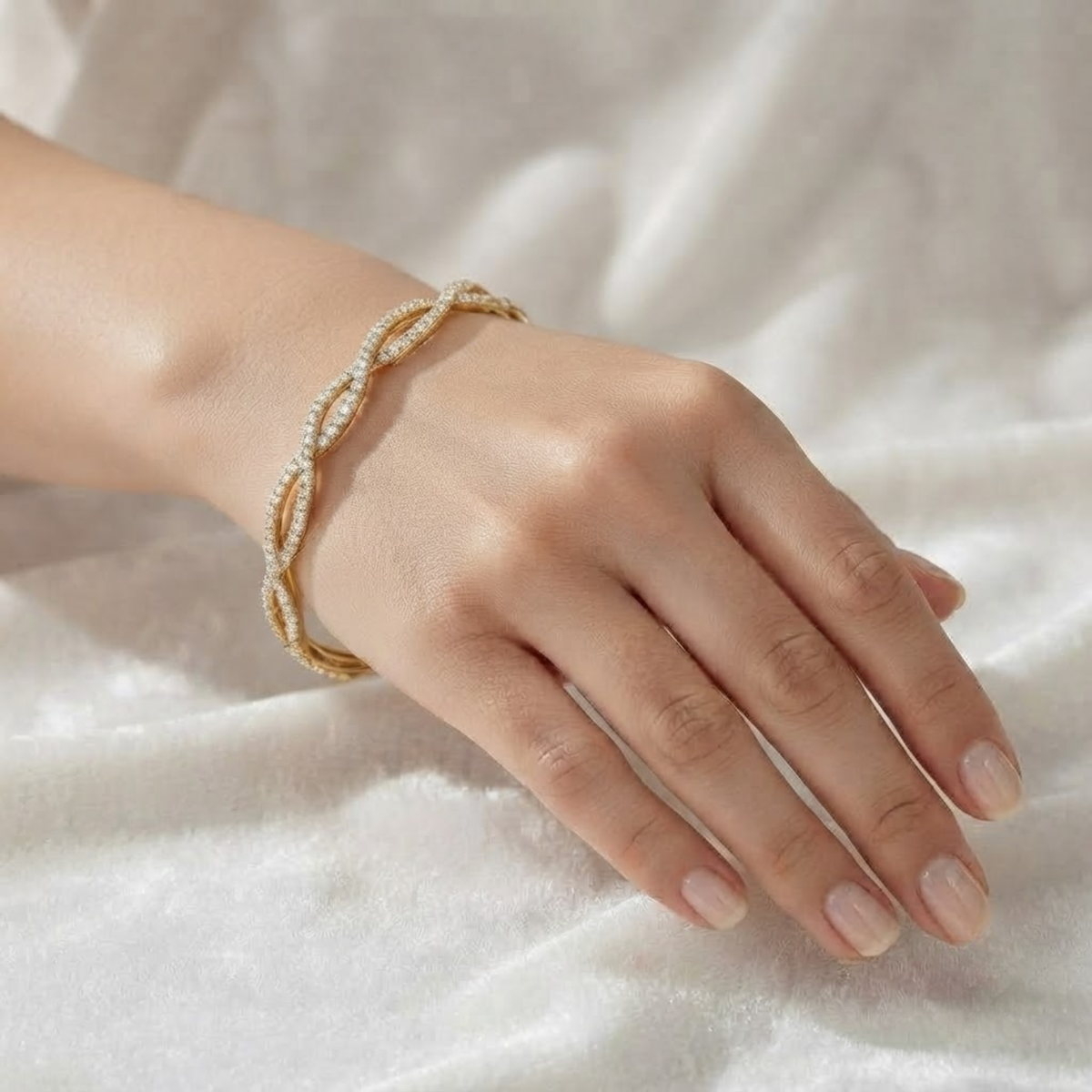 Twisted Micro Pave Eternity Jewelry