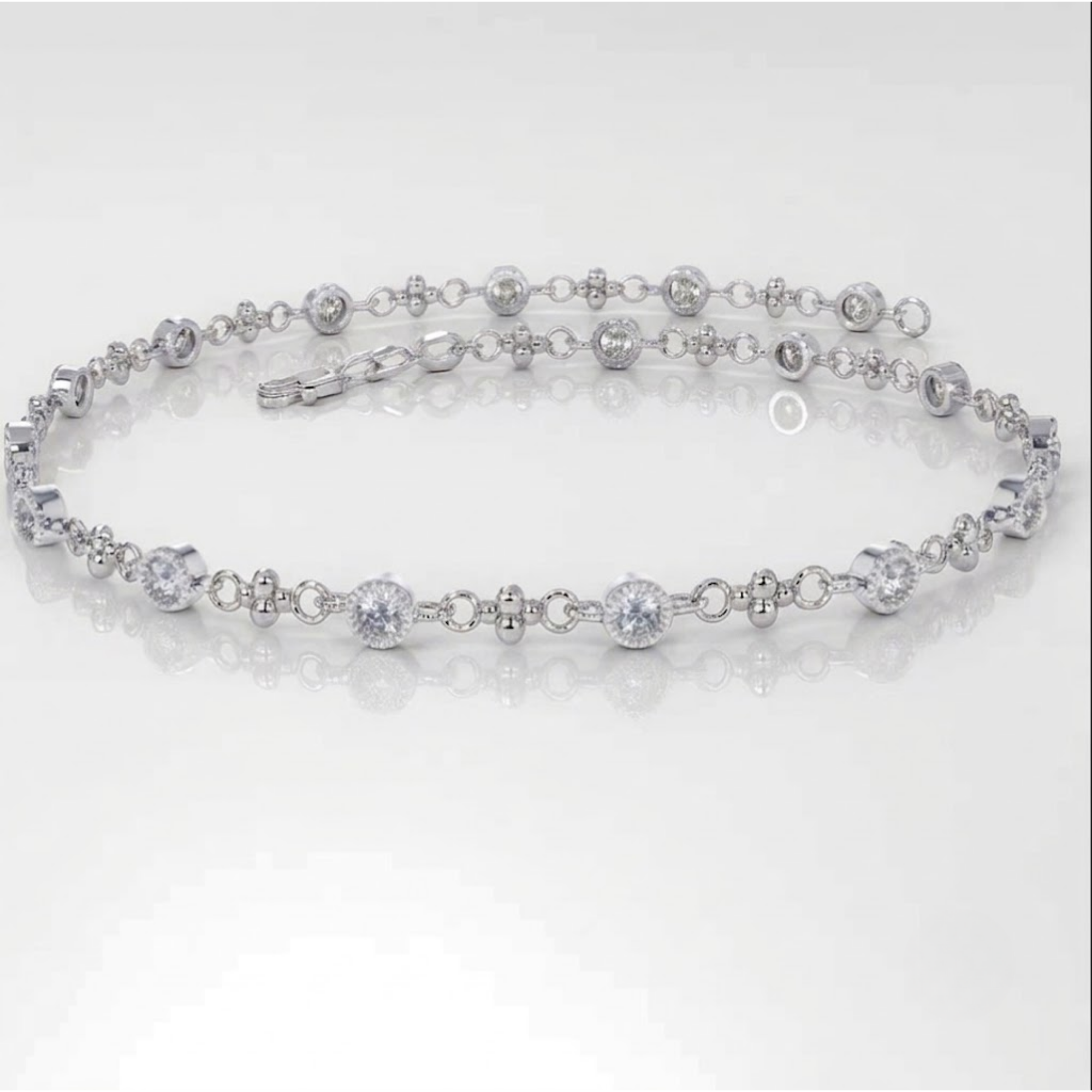 Bezel Setting Diamond Bracelet