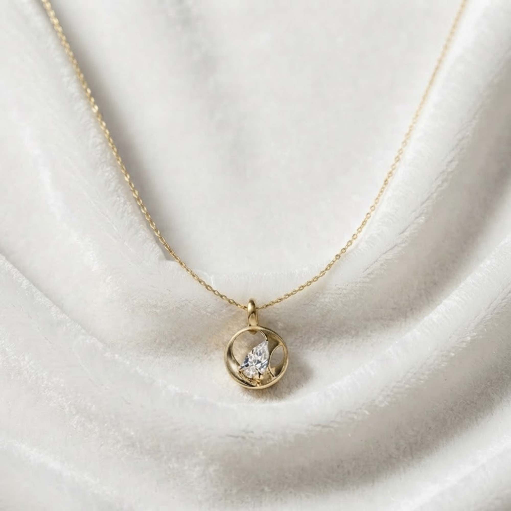 Pear Diamond Necklace