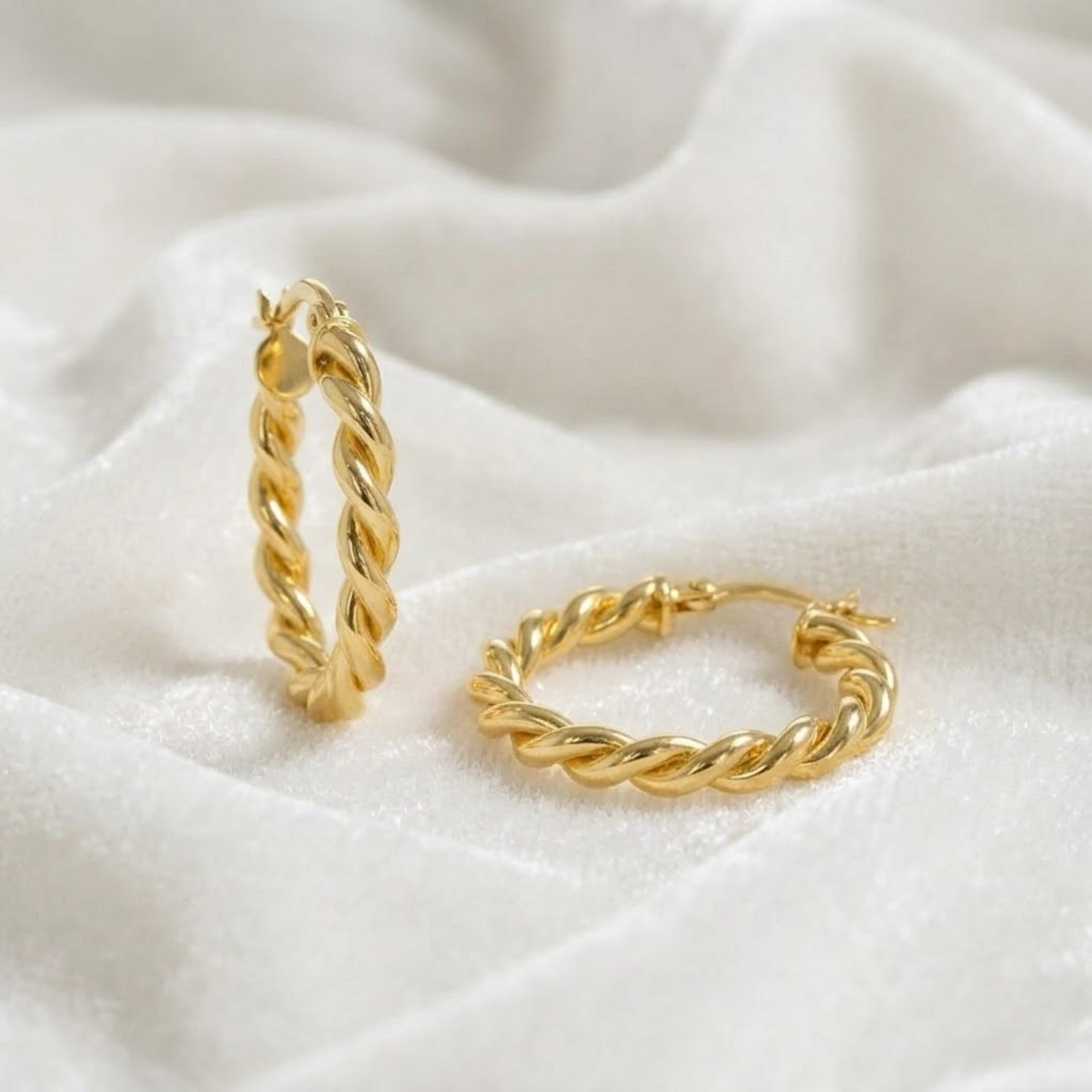 Twist Rope Earrings Chain Hoop Earrings