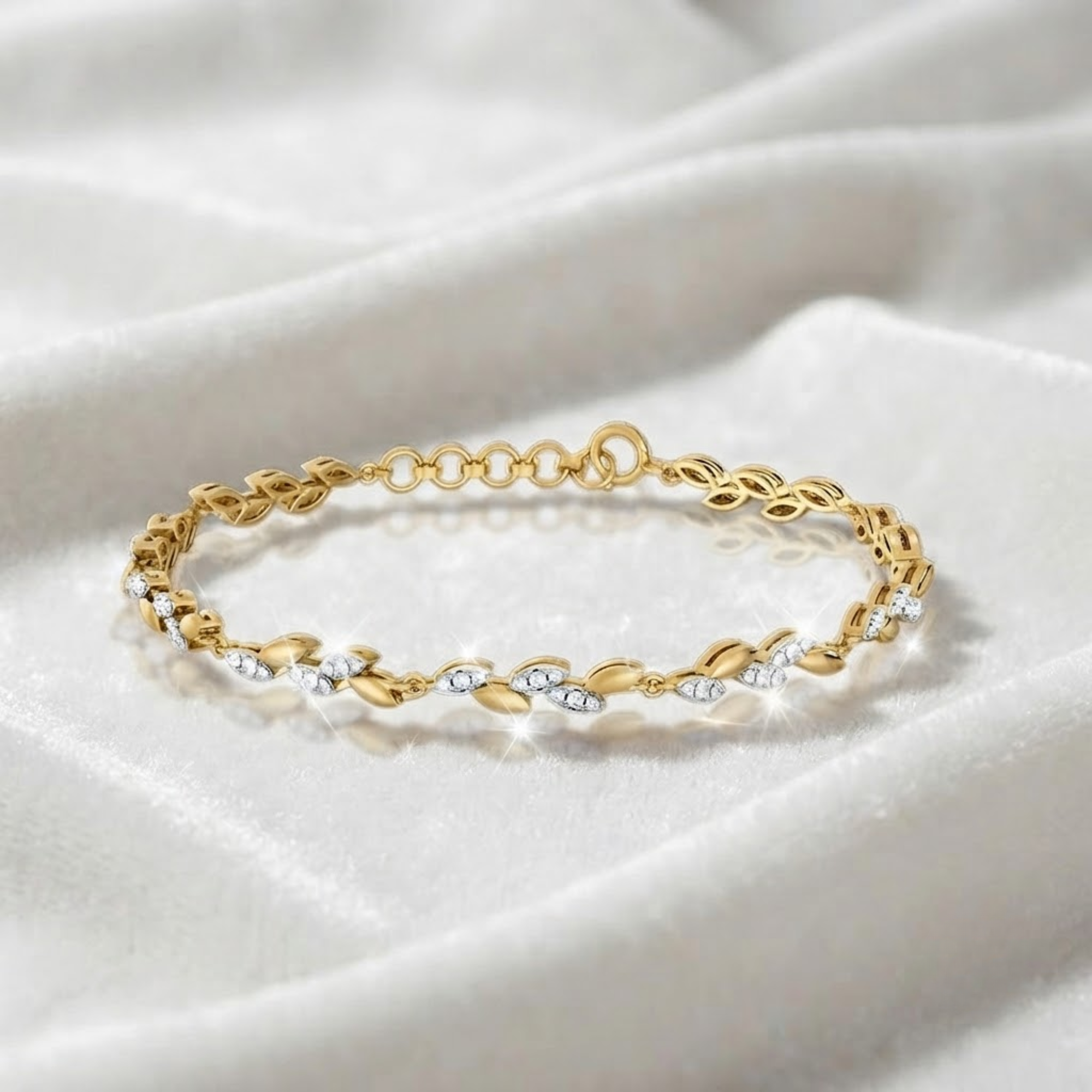 Yellow Gold Lab Grown Diamond Bracelet