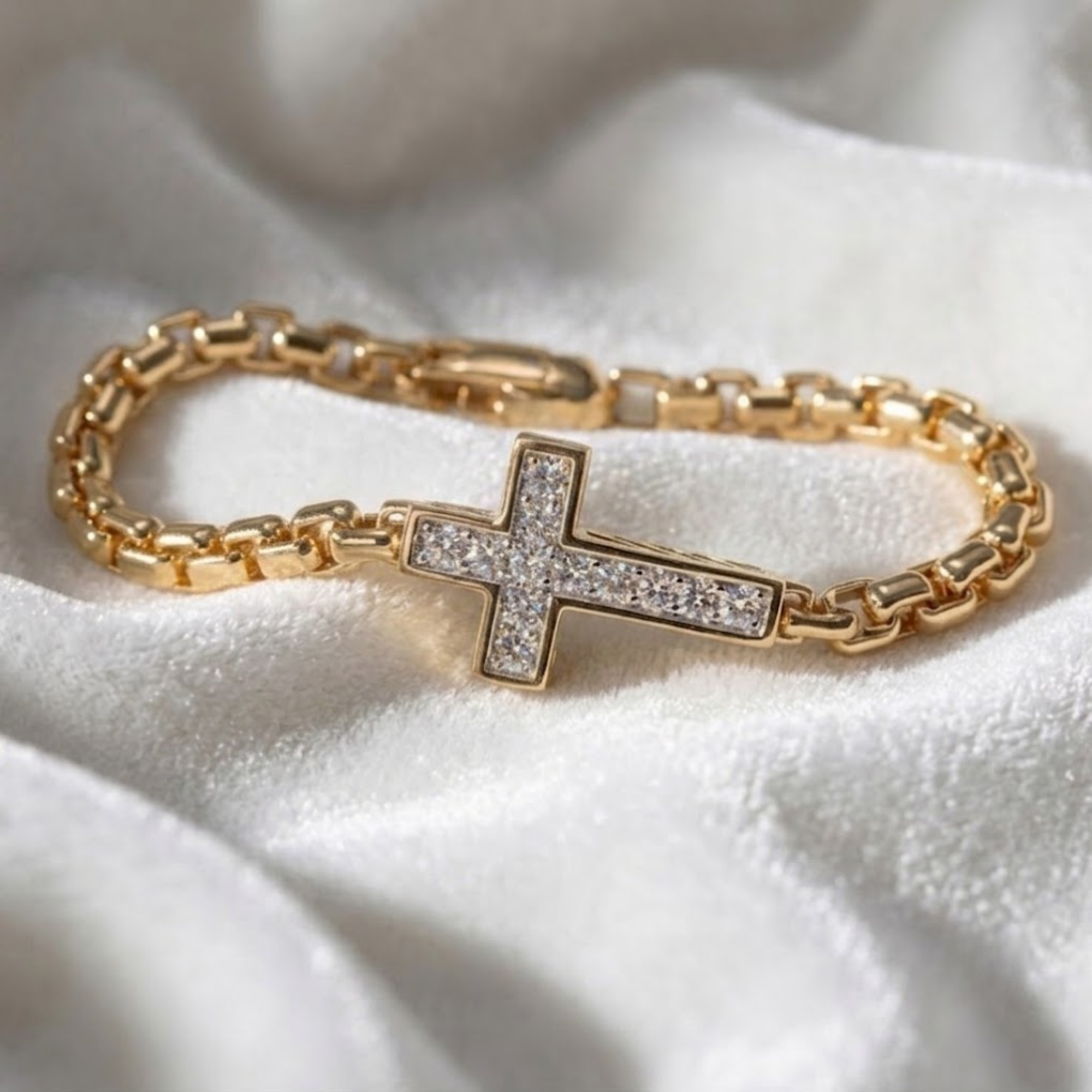 Diamond Cross Bracelet