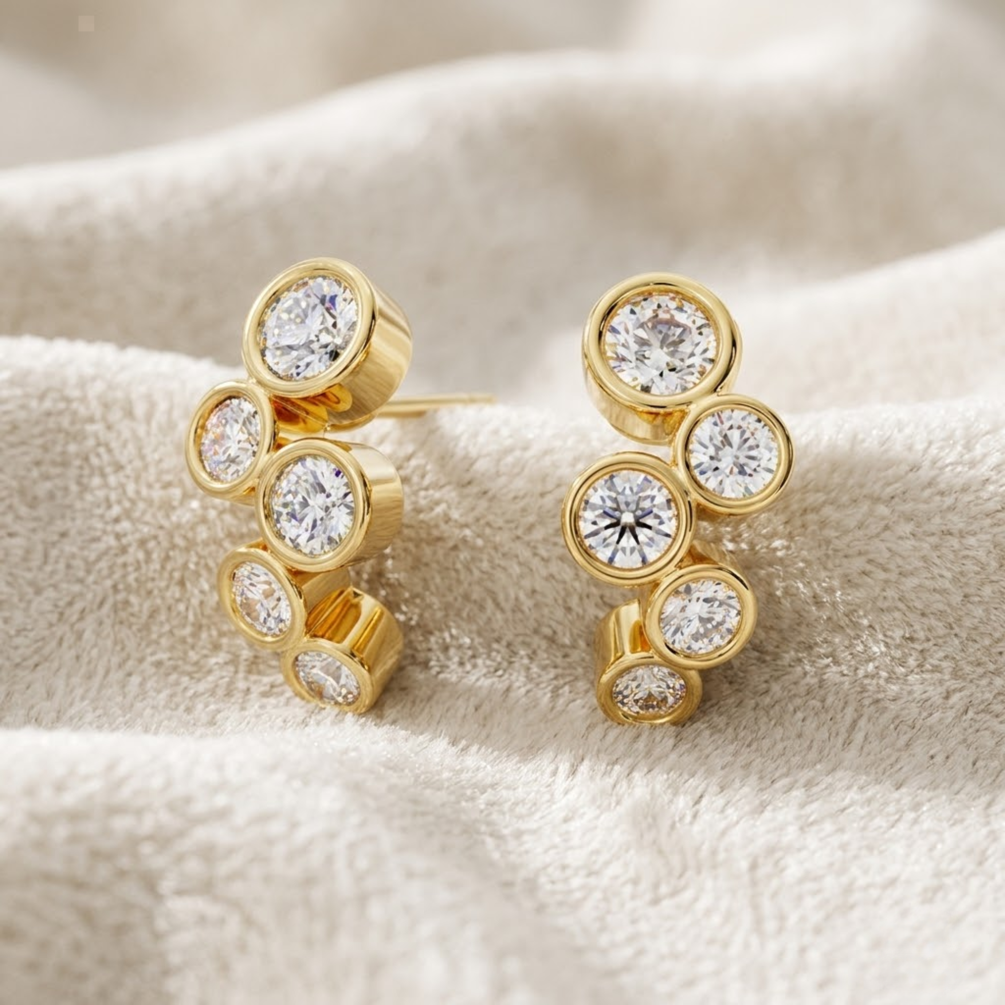 Lab Grown Diamond Cluster Earrings