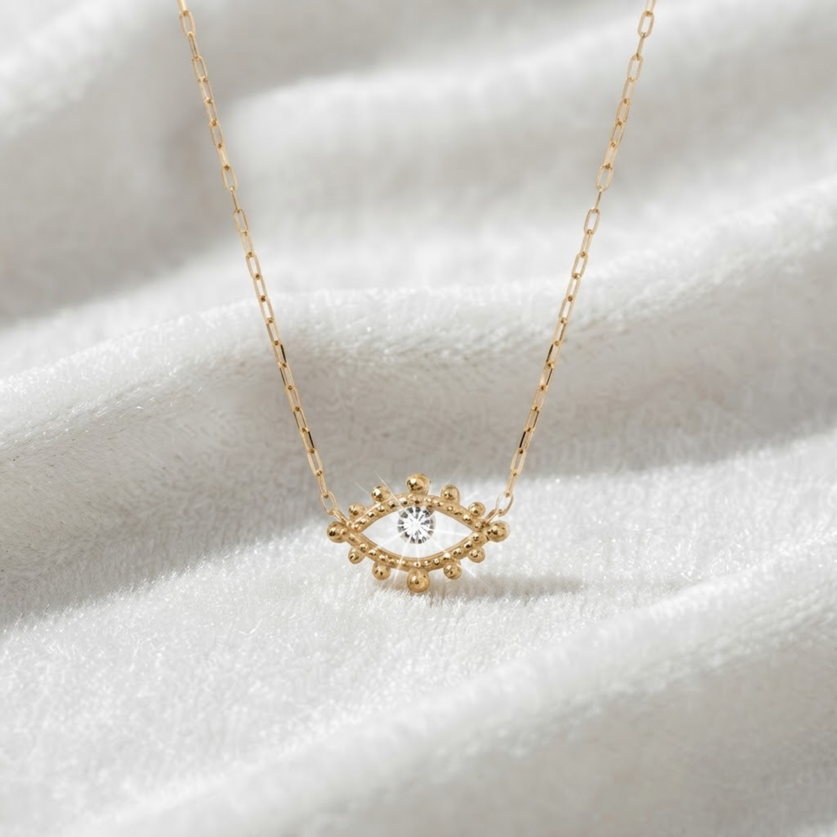 Diamond Eye Pendant Necklace