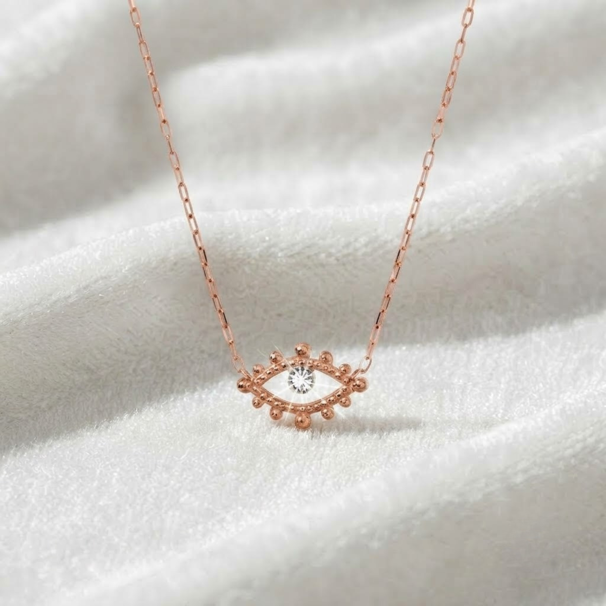 Diamond Eye Pendant Necklace