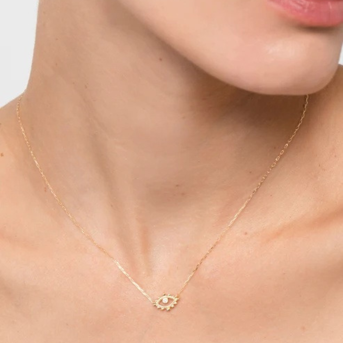 Diamond Eye Pendant Necklace