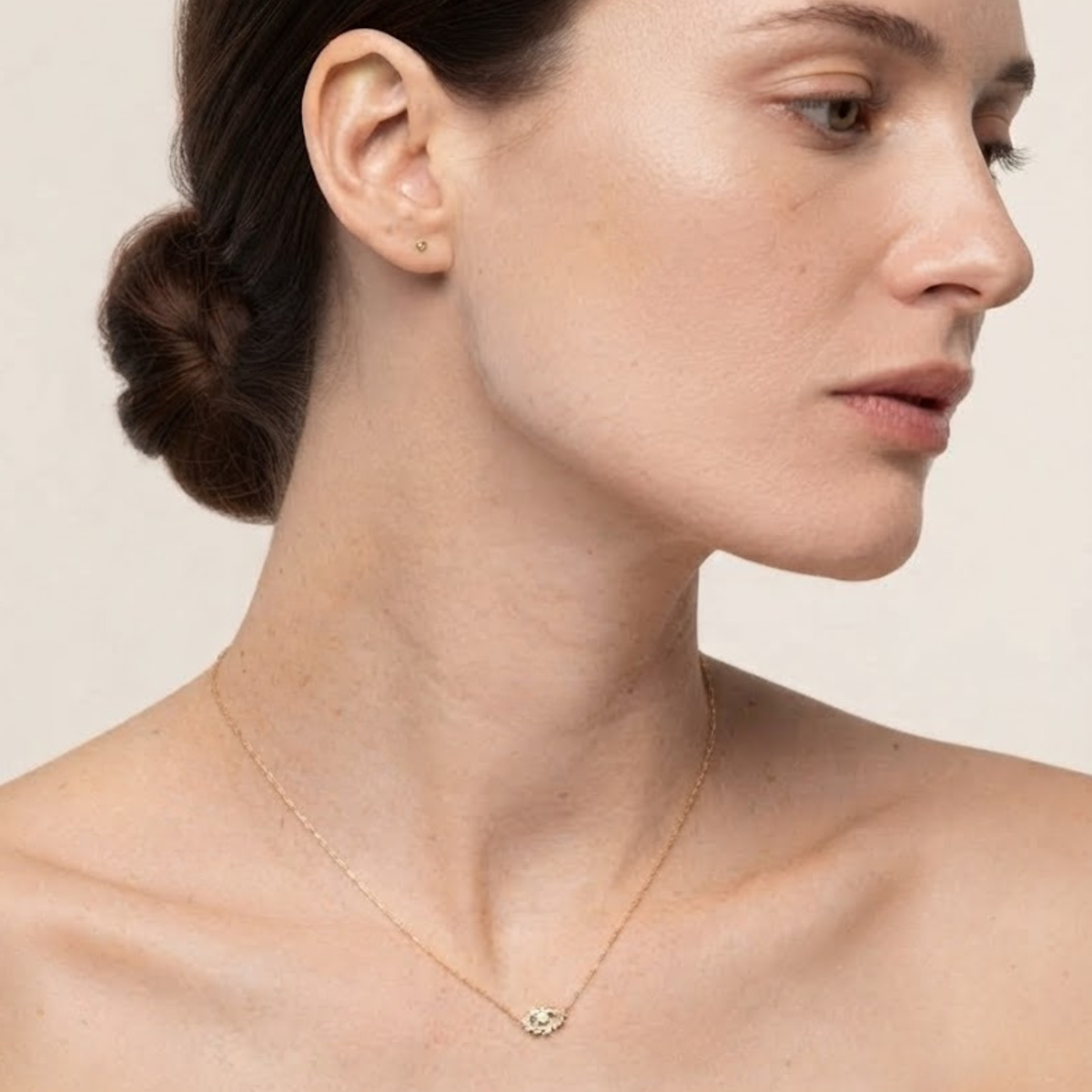 Diamond Eye Pendant Necklace