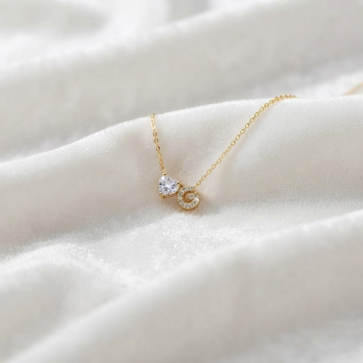 Initial G Pendant Necklace