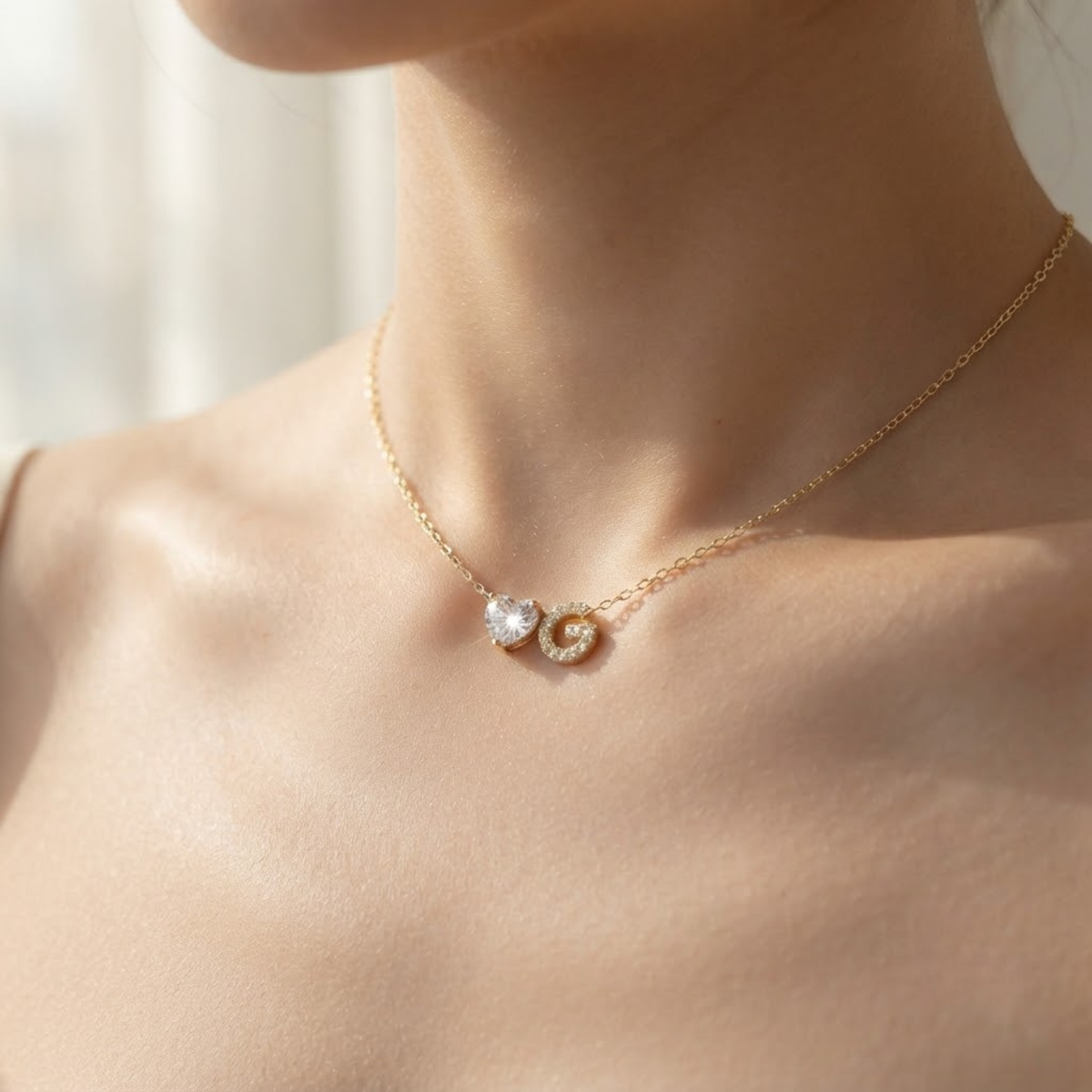 Initial G Pendant Necklace