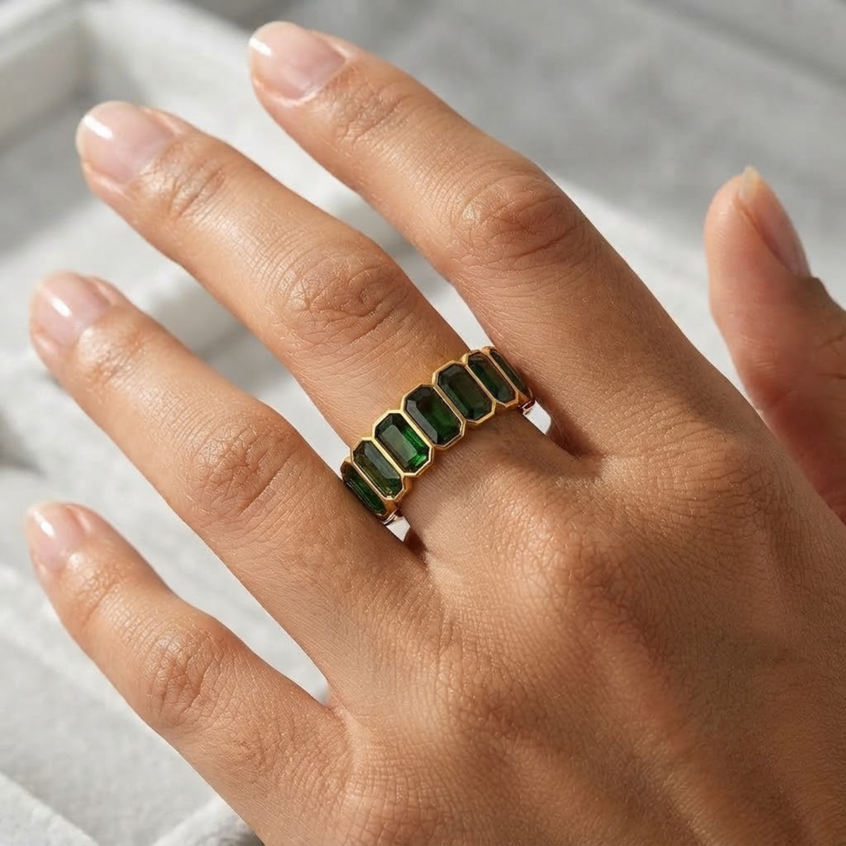 Gemstone Ring May Birthstone Anniversary