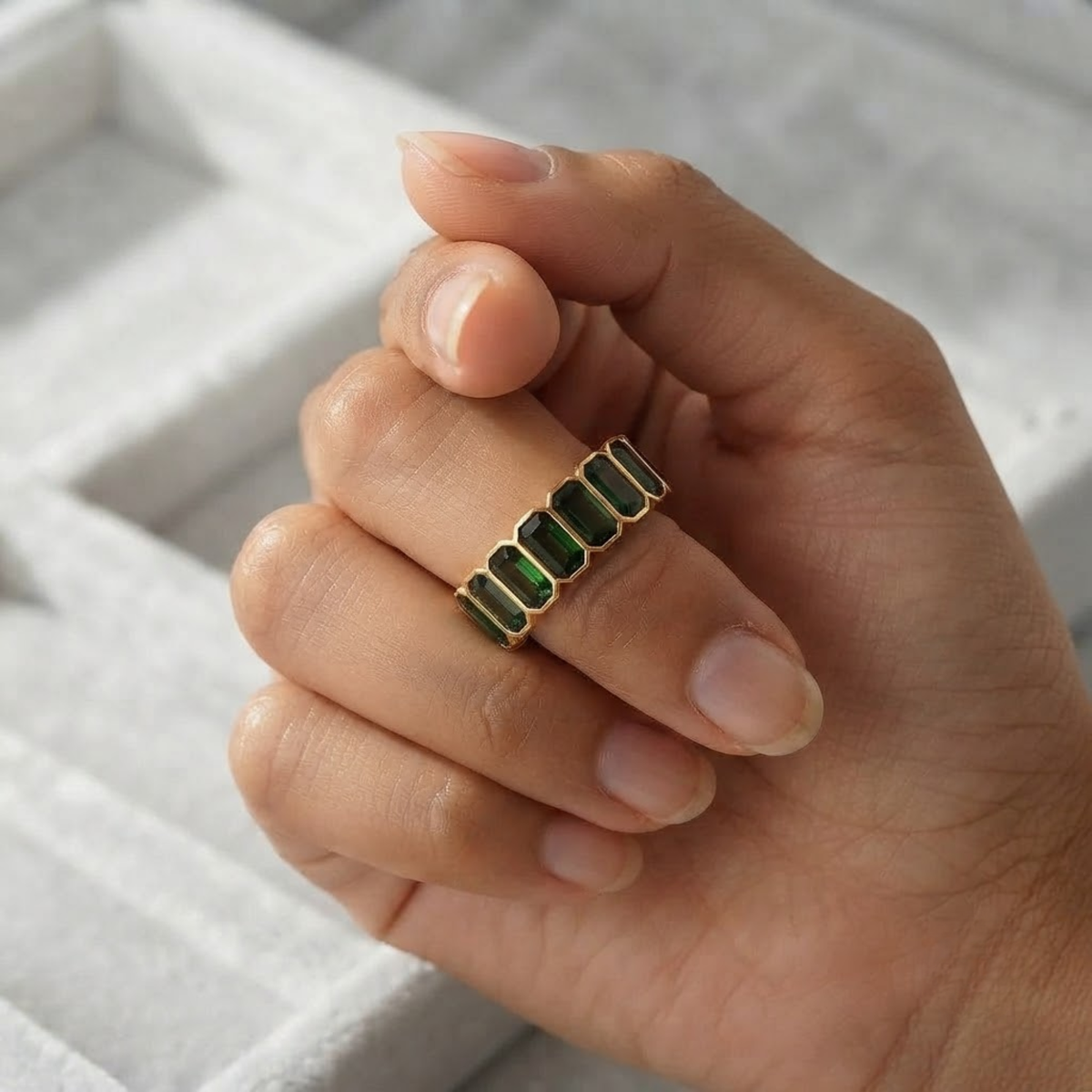 Gemstone Ring May Birthstone Anniversary