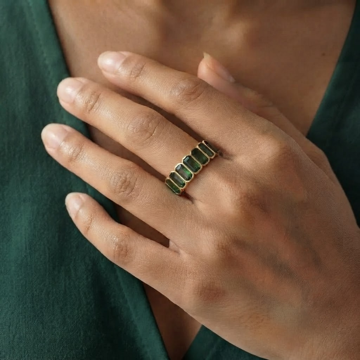 Gemstone Ring May Birthstone Anniversary