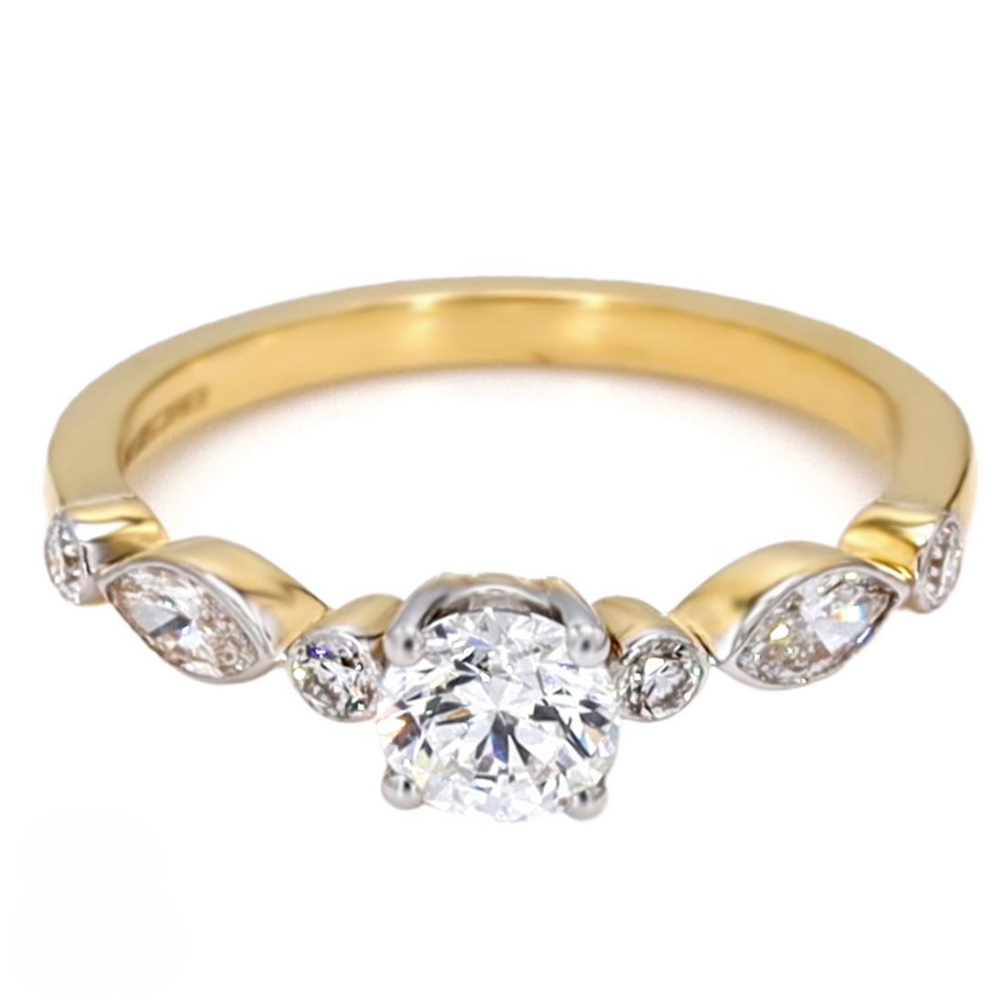 Lab Grown Diamond Engagement Ring 14k Solid Gold,  Diamond Wedding Rin