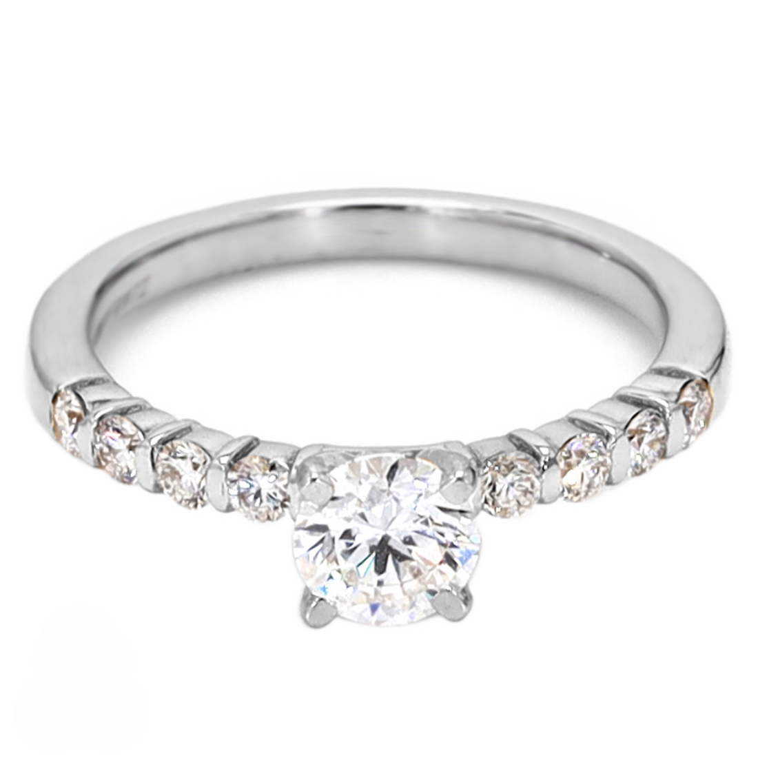 Round-Cut Lab-Grown Diamond Engagement Ring