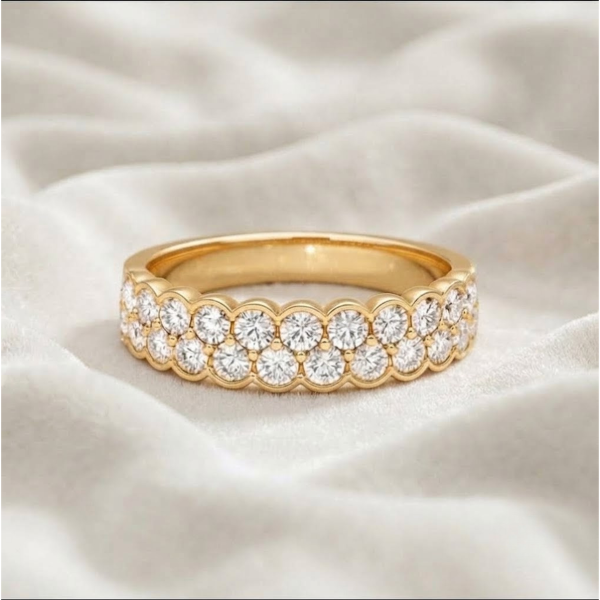 Ehering aus 14K Gold, 1,25 Karat Halbbundring