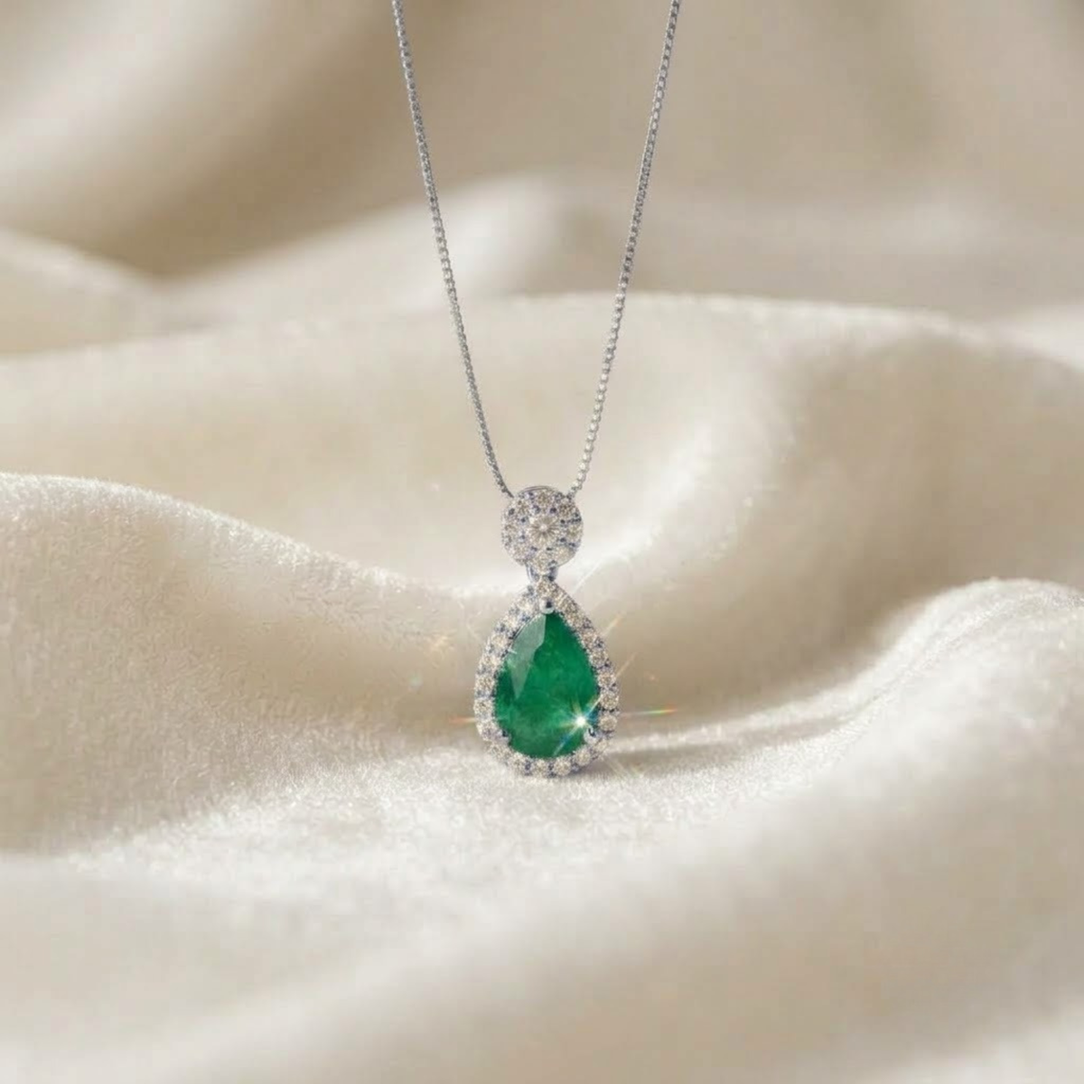 Lab Grown Diamond Halo Setting Necklace