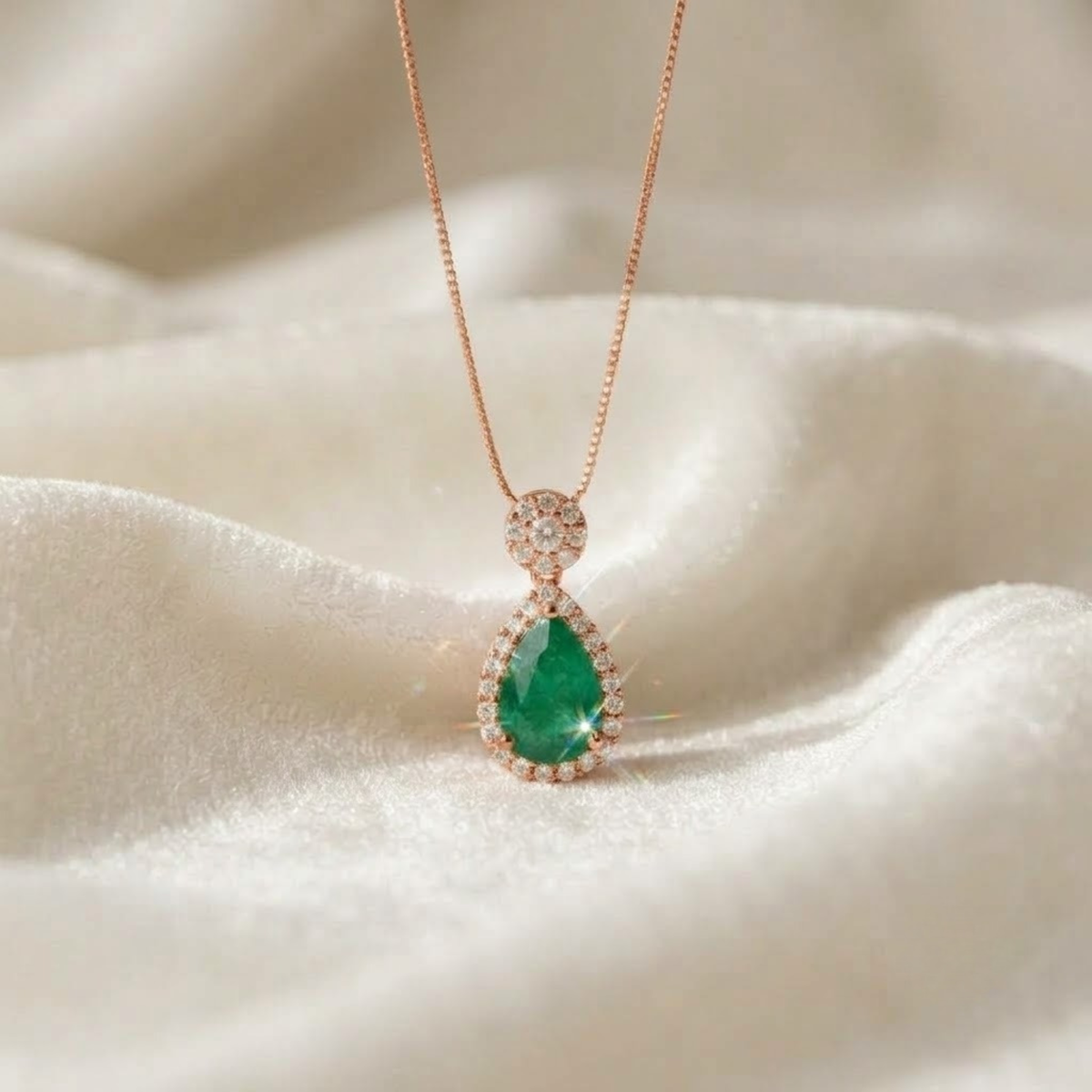 Lab Grown Diamond Halo Setting Necklace