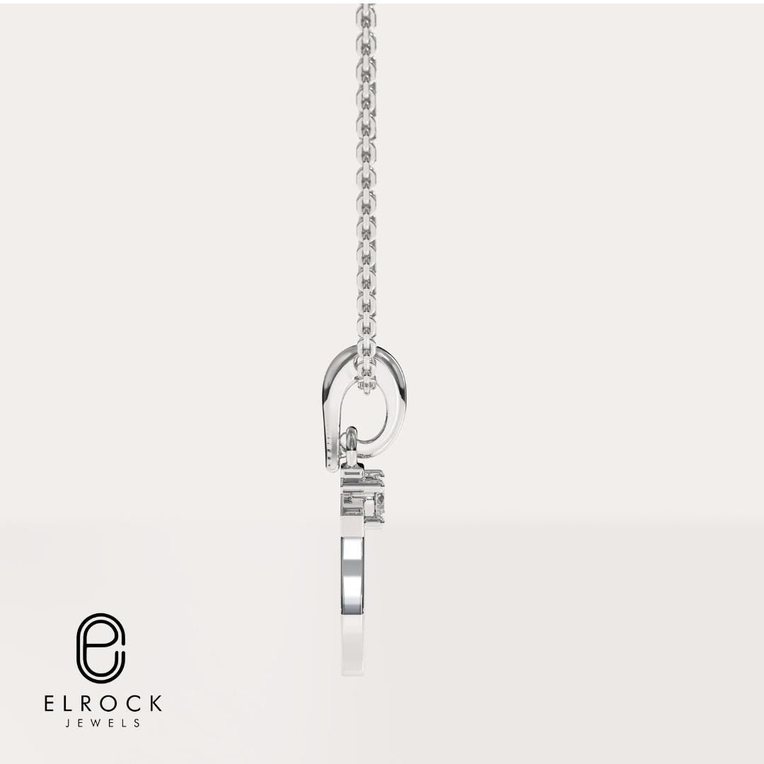 Green Enamel Letter Charms, "B" Diamond Letter Pendant