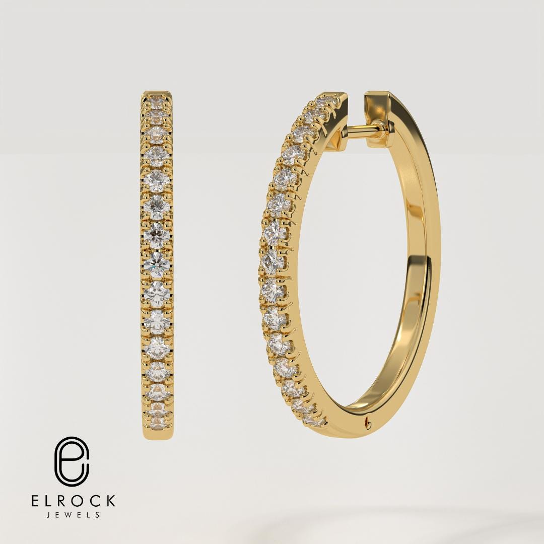 Diamond Hoop Earring