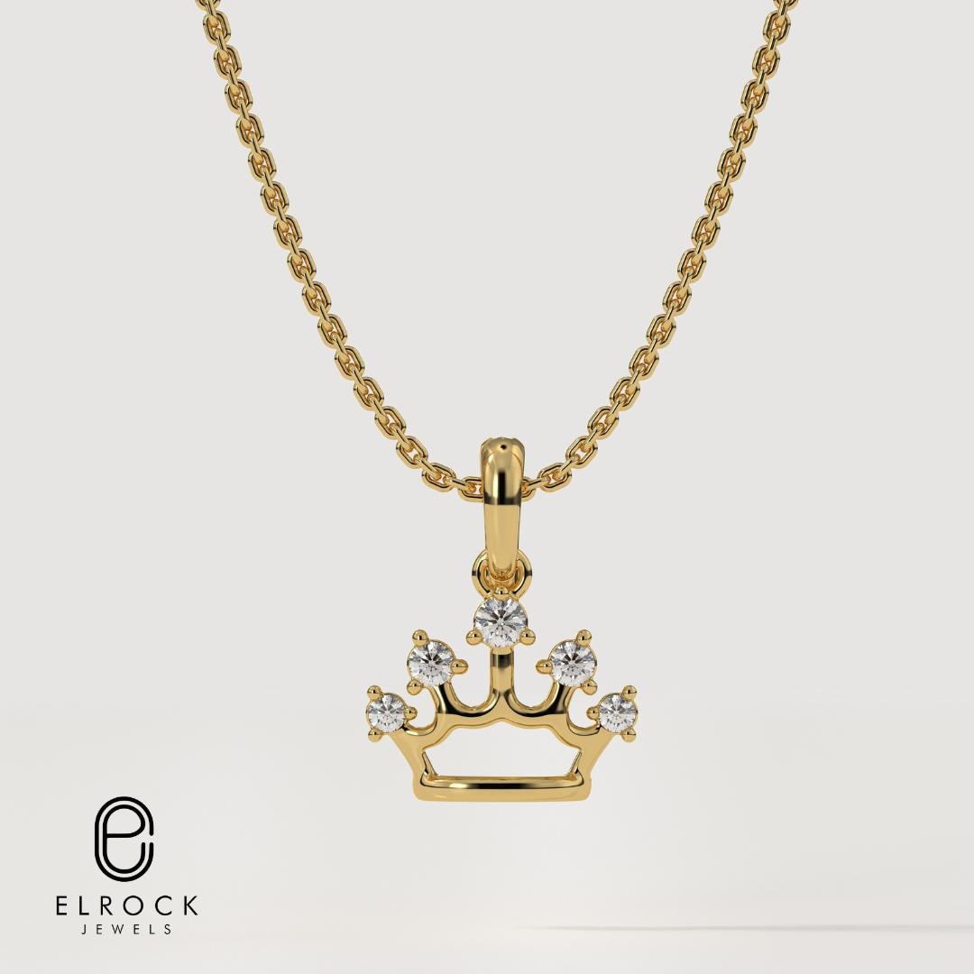 Crown Diamond Pendant