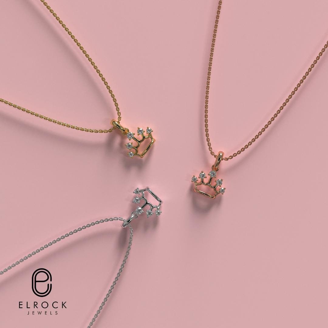 Crown Diamond Pendant