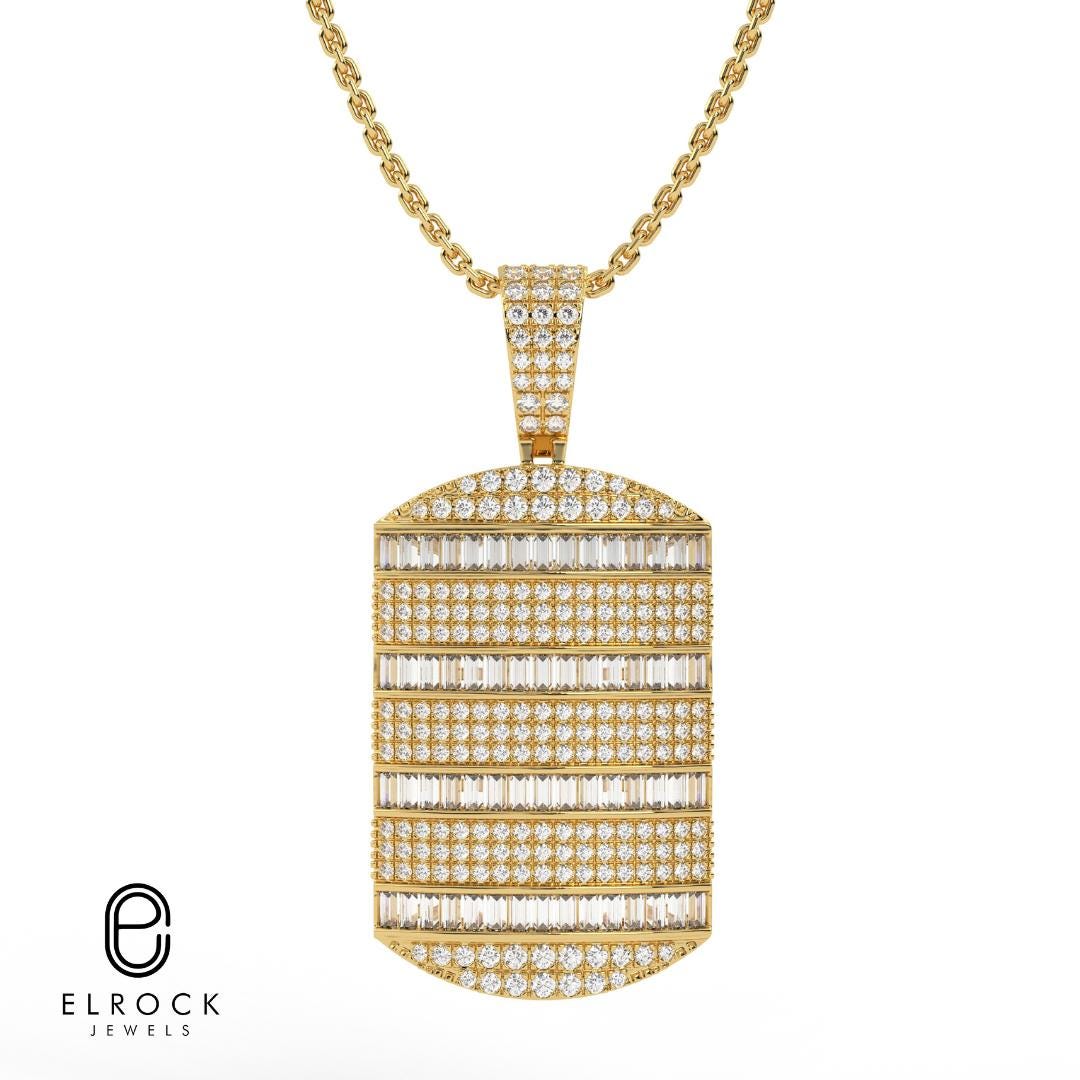 14K Gold Dog Tag