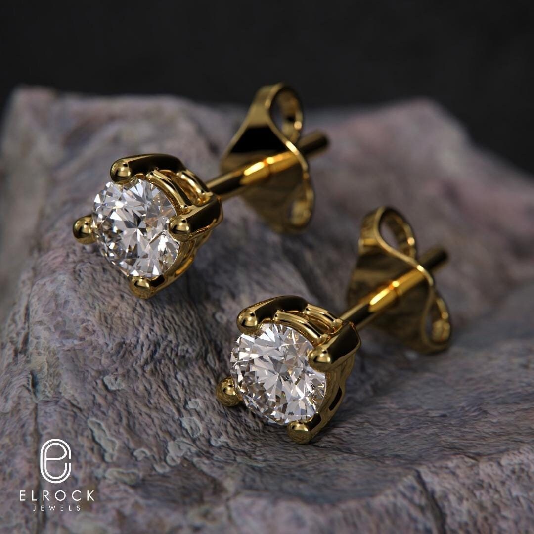 Gold Diamond Earring