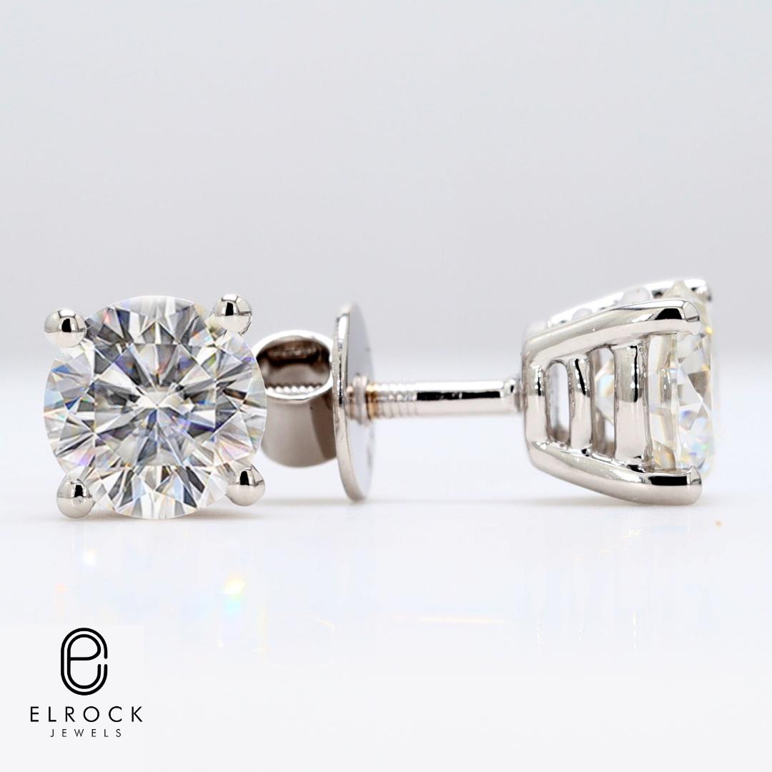 2 Carat Diamond Stud Earrings