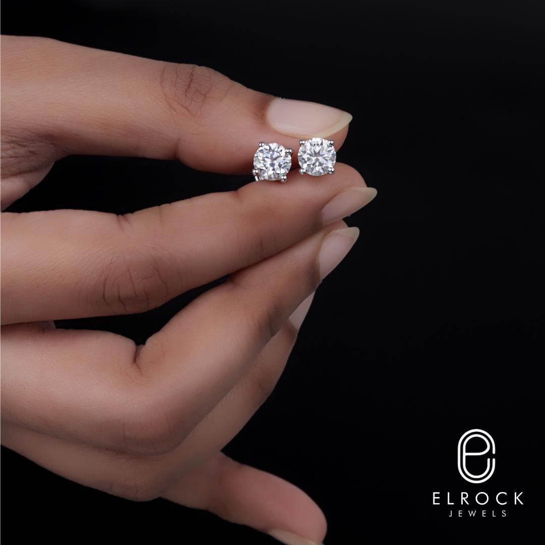 2 Carat Diamond Stud Earrings