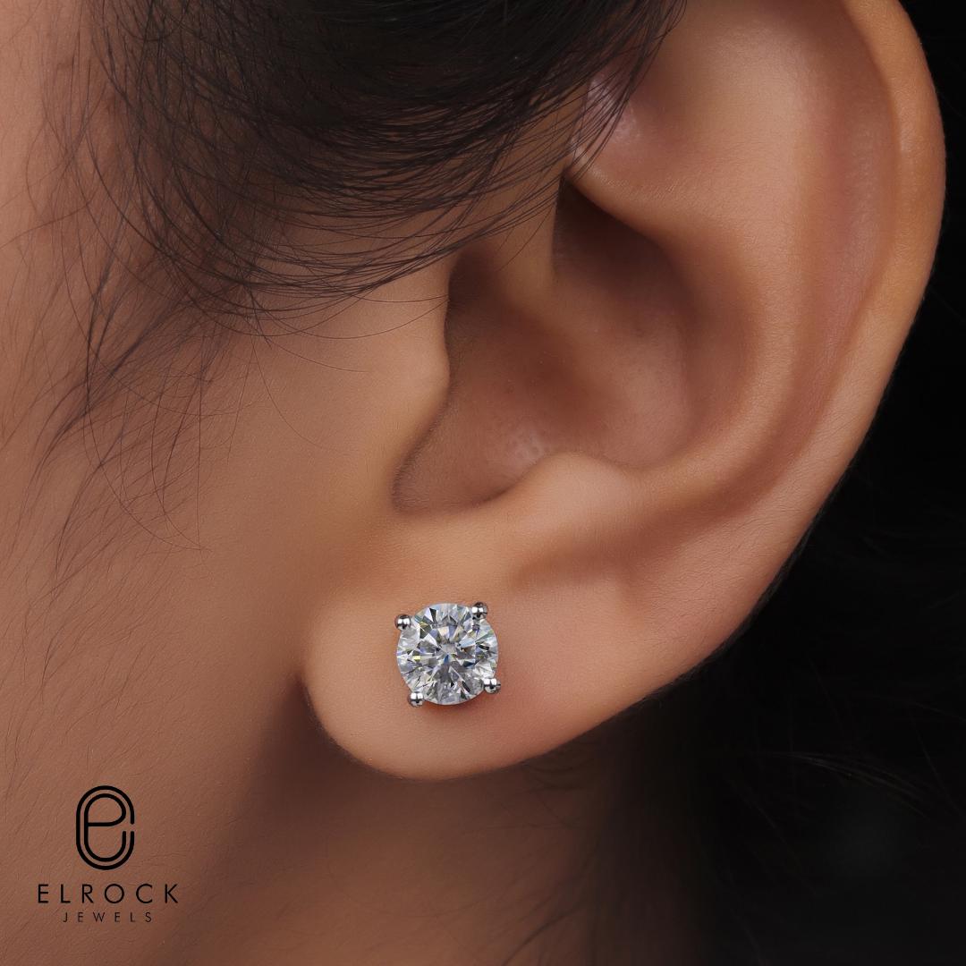 2 Carat Diamond Stud Earrings