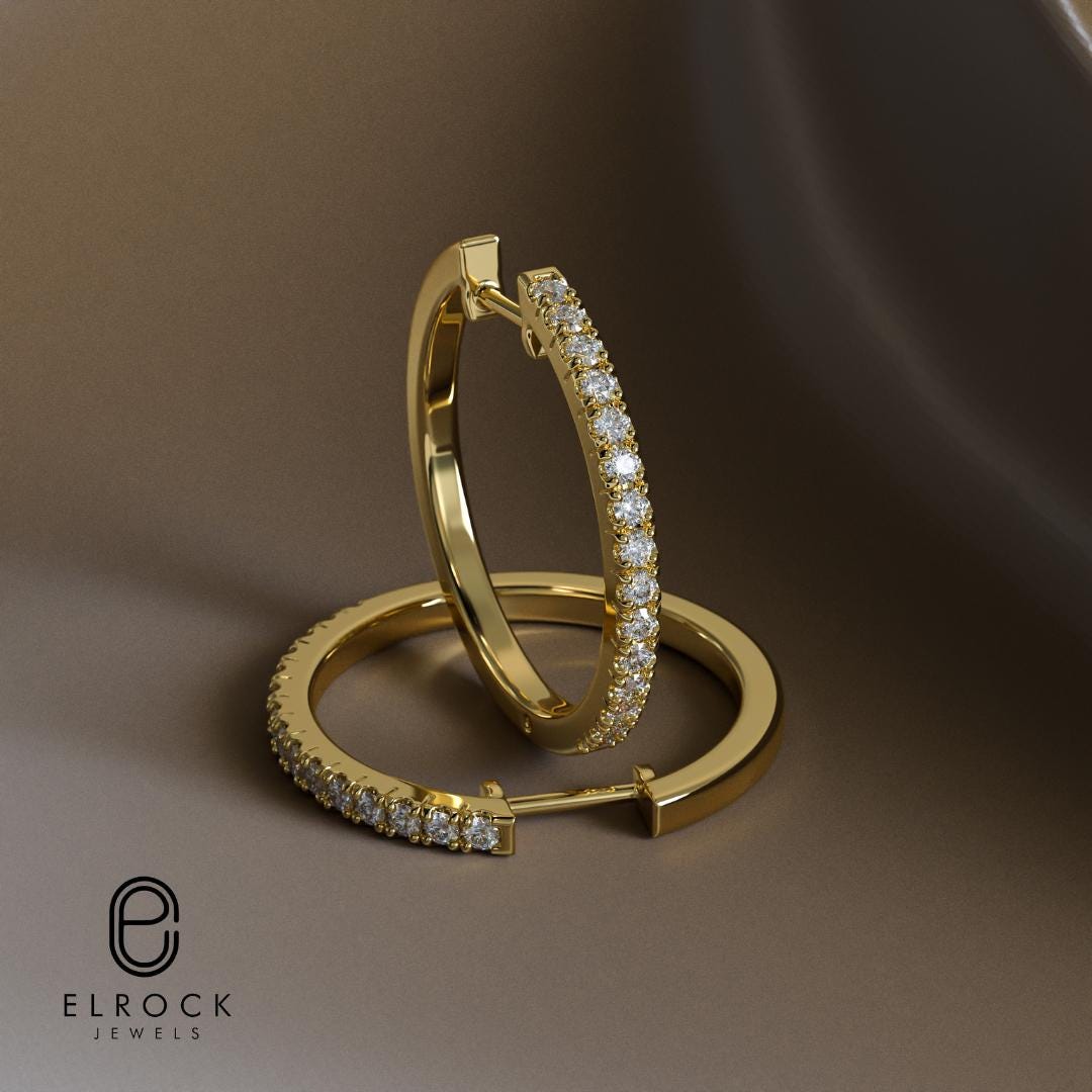 Diamond Hoop Earring