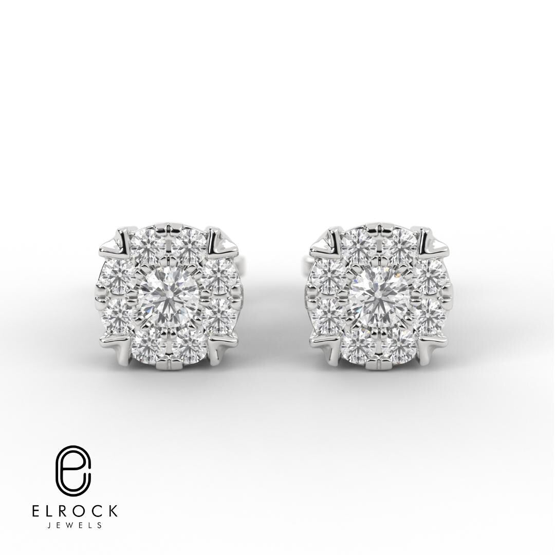 Cluster Flower Studs Earring