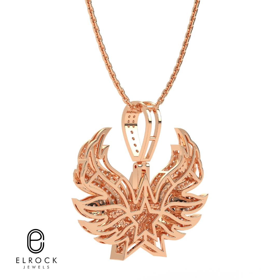 14K Solid Gold Angel's Wing Necklace, Paved Angel Wing Pendant, Guardian Angel Necklace, Minimal Designed Angel Necklace, Necklace for Women